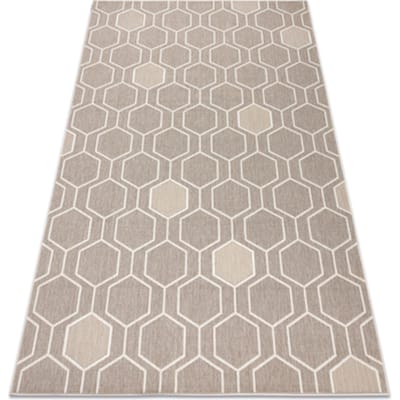 Kleden Rugsx Tapijt SPRING 20404558 Zeshoek- beige kleuring 160x230 cm
