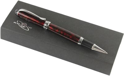 Elegante donkerrode balpen met originele etui en luxe uitstraling voor dagelijks gebruik