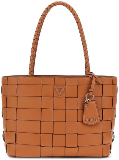 GUESS Schoudertas Shopper Maylee Girlfriend Tote Caramel Lichtbruin