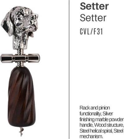 Maddeco - verzilverde kurkentrekker setter - Italiaans design - flesopener