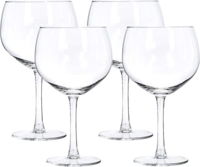 Gin en tonic glazen - set van 4x stuks - 650 ml - transparant - ballon glazen
