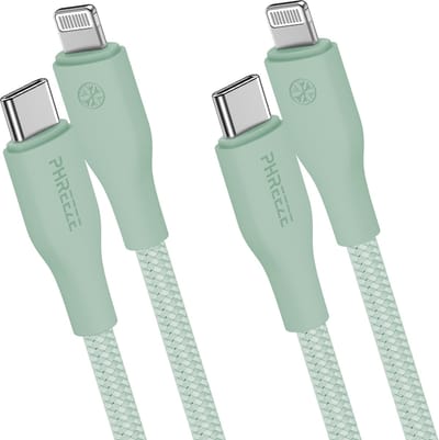 Kabel geschikt voor iPhone 14/13/12/11/X - Groen - 20w snelladen