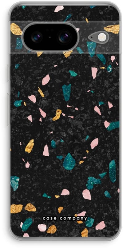 Case Company® - Hoesje geschikt voor Google Pixel 8 hoesje - Terrazzo N°10 - Soft Cover Telefoonhoesje - Bescherming aan alle Kanten en Schermrand