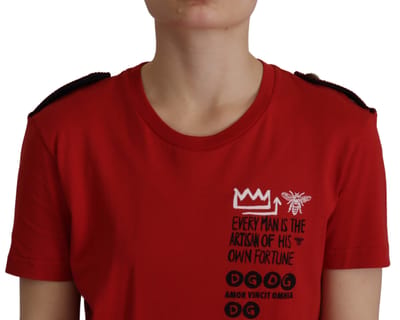 Dolce Gabbana Tsh7845 Rode Graphic Tee