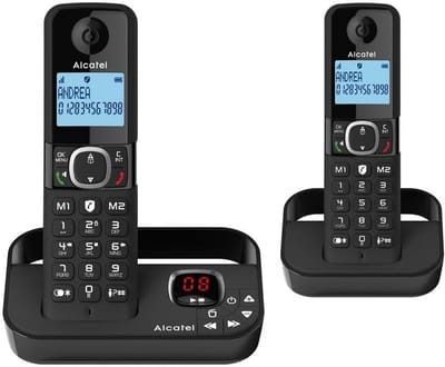 Draadloze Telefoon met Antwoordapparaat en Extra Hoorn - Zwart