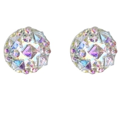 Magneet oorbellen mozaïek multi 12 mm