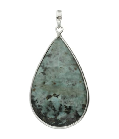 Zilveren Turkoois Turquoise edelsteen druppel middel facet geslepen hanger