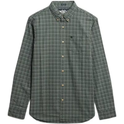 Superdry - Premium Oxford overhemd met ruitjes - Heren - Lange mouwen shirts