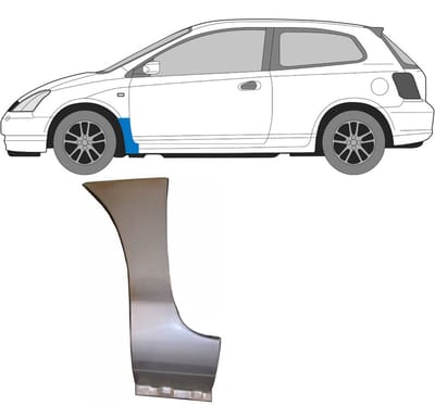 Reparatiepaneel voorspatbord voor Honda Civic 2001-2005 / Links