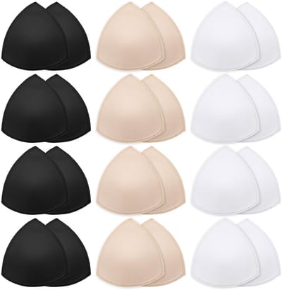 Dailygoods- BH Inserts 12 Paar - Herbruikbare Push-Up Pads - Lichtgewicht Sport BH Pads - Verwijderbare Cups - Zachte en Comfortabele Inzetstukken - 13 cm x 12,5 cm