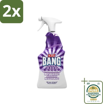 Cillit Bang - Bleek - Verwijdert Hardnekkig Vuil - Sterke Bleekwerking - 750 ml - Voordeelverpakking - 2 stuks - Bleekmiddel - Hardnekkige vlekken