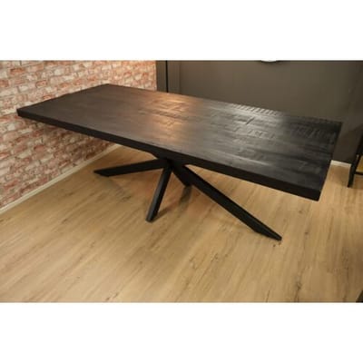 Eettafel Milan - Mangohout eettafel - Zwarte eettafel 300 cm