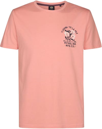 Petrol Industries - Heren T-shirt met print Onix - Rood - Maat L