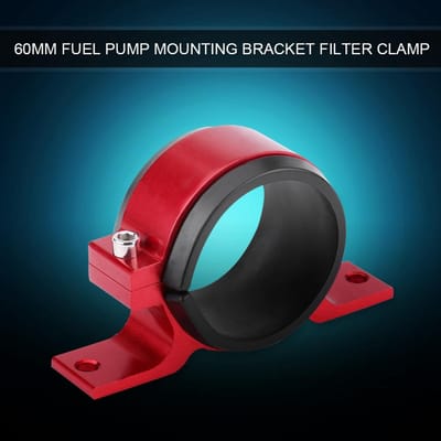 Aluminiumlegering 60mm Auto Brandstofpomp Montage Montagebeugel Enkele Filter Klem Houder Red rood