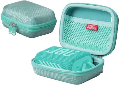 Duurzame Hard Case voor Draagbare Bluetooth Speaker - Bescherming voor JBL Go 3 en Go 4 - Blauw, Schokbestendig en Lichtgewicht