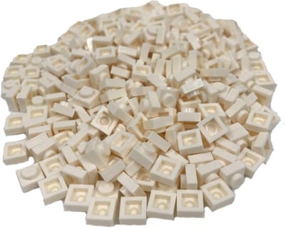 400 Bouwstenen 1x1 plate | Wit | Compatibel met Lego Classic | Keuze uit vele kleuren | SmallBricks