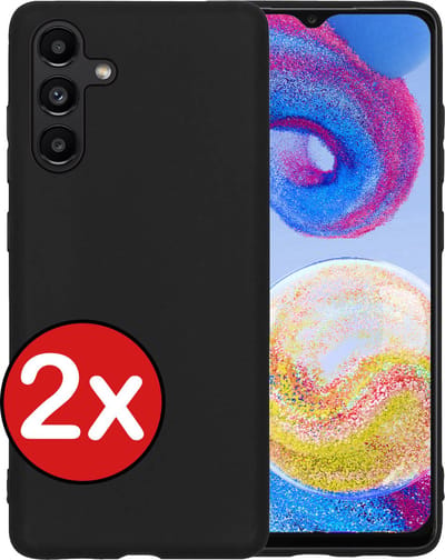 Hoesje - 2 Stuks - Geschikt voor Samsung Galaxy A04s - Sterk & Shockproof - Telefoonhoes - Back Cover - Case Siliconen - Telefoon Hoes - Zwart