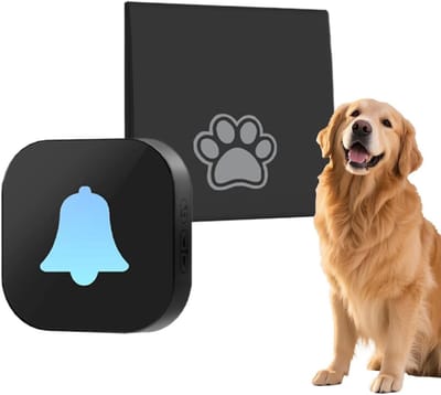 Honden Deurbel - Huisdier Communicatie - Zindelijkheidstraining - Waterdichte Knop - Groot Bereik - Zwart