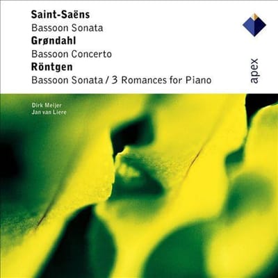 CD CAMILLE SAINT-SAËNS / LAUNY GRØNDAH - Fagot Sonata / Fagot Concert / 0927481972 Apex 2002 Japan Klassiek Gebruikt yellow