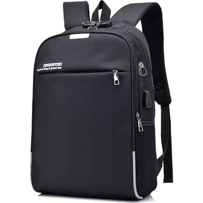 15,6-inch laptoprugzak Anti-diefstal zakelijke tas met grote capaciteit en extern wachtwoordslot zwart