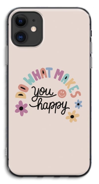 Case Company® - Hoesje geschikt voor iPhone 11 hoesje - Happy days - Soft Cover Telefoonhoesje - Bescherming aan alle Kanten en Schermrand