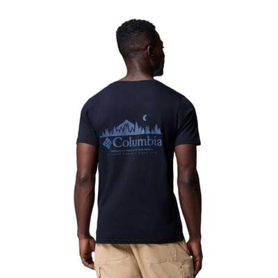 Columbia Heren Rapid Ridge rug T-shirt met opdruk (Zwart)