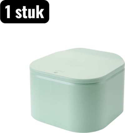 1 stuk - Prullenbak - Mini-prullenbak - Mini Bureau Prullenbak - Druk Prullenbakje voor op Bureau - Drukopen Deksel - Kleine Afvalbak voor Kantoor en Huis - Groen