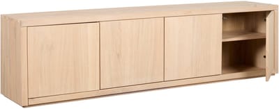 TV-meubel Chester Naturel Eiken 4 Deuren Greeploos Push-to-open
