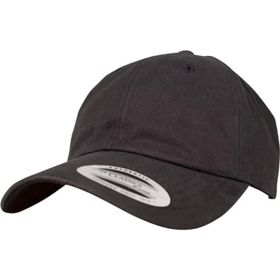 Flexfit - Peached Cotton Twill Dad Cap black one size Pet - Zwart