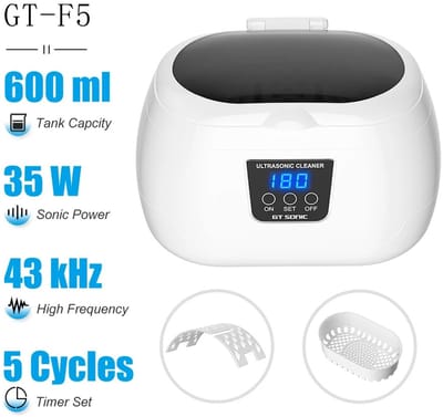 Ultrasoon Reiniger - Ultrasonic - Reinigings Apparaat - Voor Instrumenten - Kappers - Nagelinstrumenten - Sieraden - Wit