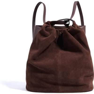 Niche Rugzak, Suede voor Herfst en Winter met een High-end Gevoel, Bruine Rugzak, Schoudertas, Veelzijdig, Casual en Hoogwaardige Dames Tas koffie