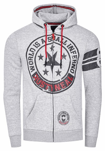 Sweatvest met prints aan de voorkant