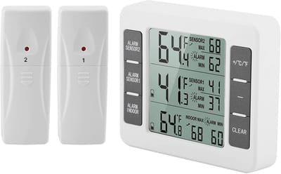 Draadloze Digitale Koelkast Thermometer met Akoestisch Alarm en Min/Max Geheugen