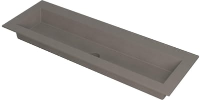 INK Kraft Wastafel Enkele Bak Zonder Kraangat - 1400x450x10 mm - Quartz Beton