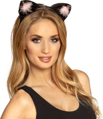 Boland - Diadeem Kattenoren - Één maat - Volwassenen - Vrouwen - Dieren