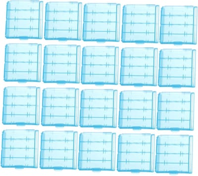 Batterij Organizer Box - Batterijhouder Opbergdoos - Batterijen Beheren - Transparant en Stapelbaar - 20 stuks - Transparant