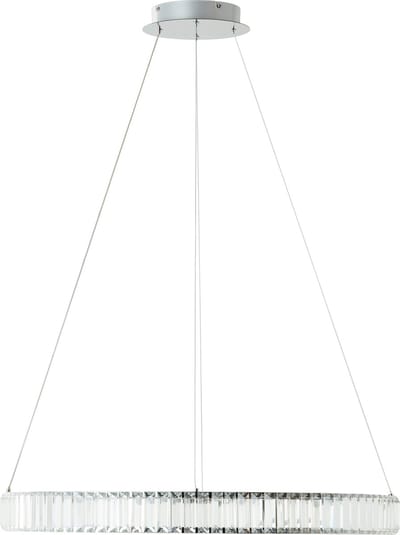 Brilliant LED hanglamp Queen 80cm chroom aluminium/kunststof afstandsbediening Intern dimbaar via afstandsbediening 50 W LED geïntegreerd (lichtstroom: 6000lm, lichtkleur: 3000-6500K)