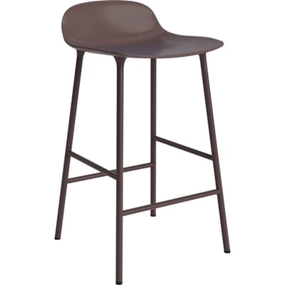 Normann Copenhagen Form barkruk met metalen frame - NormannCopenhagenFormBrown - 65 cm
