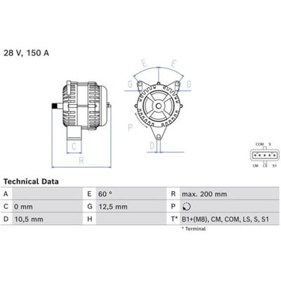 Driefasige generator BOSCH 0 986 085 300