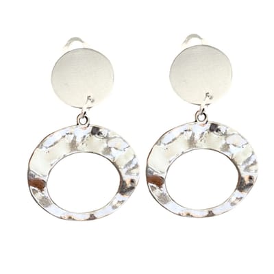 Clip oorbellen- zilverkleur -open- metaal- geen gaatje- Charme Bijoux