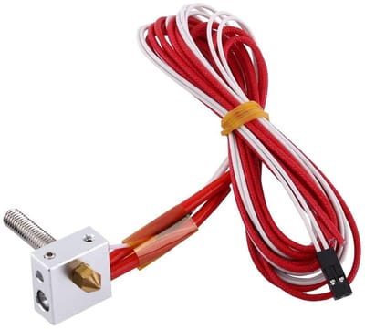 Dailygoods- Extruder-mondstukset 0,4 mm - Aluminium Verwarmingsblok - Roestvrijstalen Buis 30 mm - 3D-printer Hot-end - Verbeterde Thermistor - Probleemloos Printen - 3D-printer Hotend
