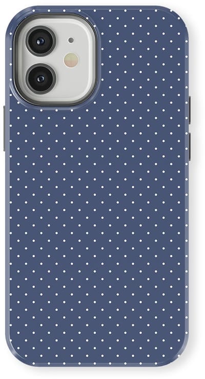 Micro Dots Tough Hoesje geschikt voor iPhone 12 | Geschikt Voor Mag | Stippen Motief Backcover geschikt voor iPhone 12 Indigo Spark