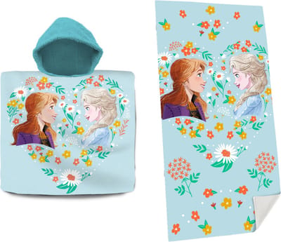 Disney Frozen Set bad cape/poncho en strand/badlaken - voor kinderen