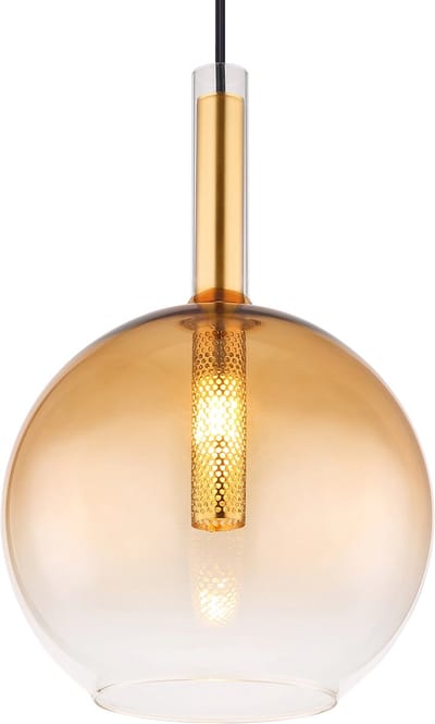 Globo - hanglamp - Lopusa - amberkleurig - glas - Ø 18cm - G9 - 16044H1