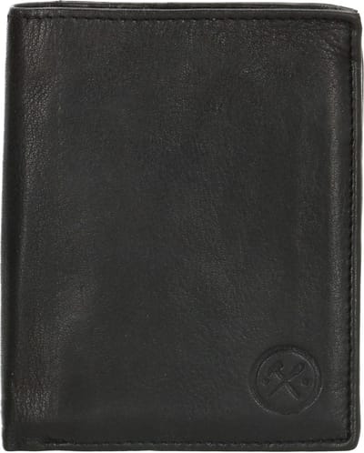 Hide & Stitches Paint Rock Portemonnee - 100% Leer - Zwart