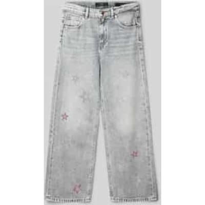 Jeans met siersteentjes in 5-pocketmodel