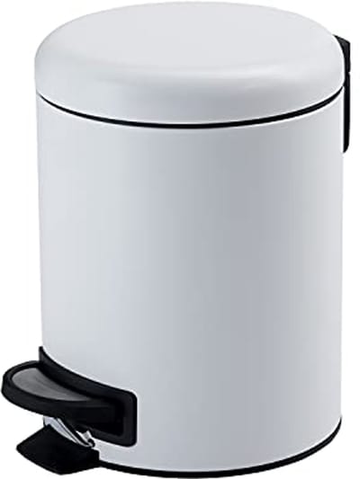 Witte prullenbak voor badkamer en toilet