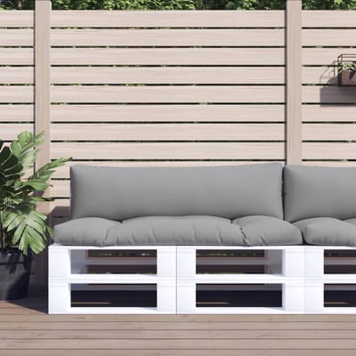 vidaXL - Palletkussens - 2 - st - stof - grijs