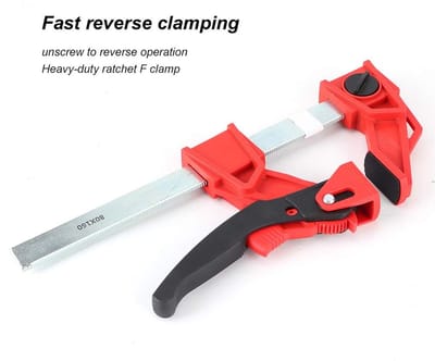 Dailygoods- F-klem Heavy-Duty - Multifunctionele Bevestigingsclips - Houtbewerking - Klemtafel - Kunststof/Staal - Totale Lengte 300 mm