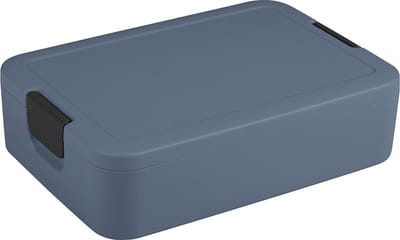 Sunware - Sigma home Food to go broodtrommel groot blauw - 24 x 17 x 6,5 cm